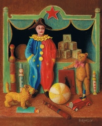 Harlequin and vintage toys